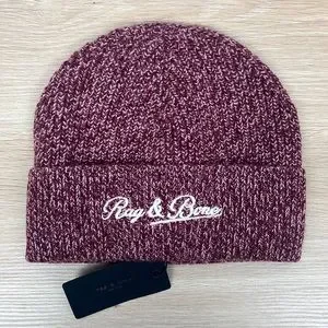 Rag & Bone Women\'s Wool Blend Heritage Beanie Winter Hat Burgundy $165 rag & bone | Accessories | Nwt Rag Bone Heritage Wool  main image 2